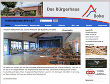 Tablet Screenshot of buergerhaus-boke.de